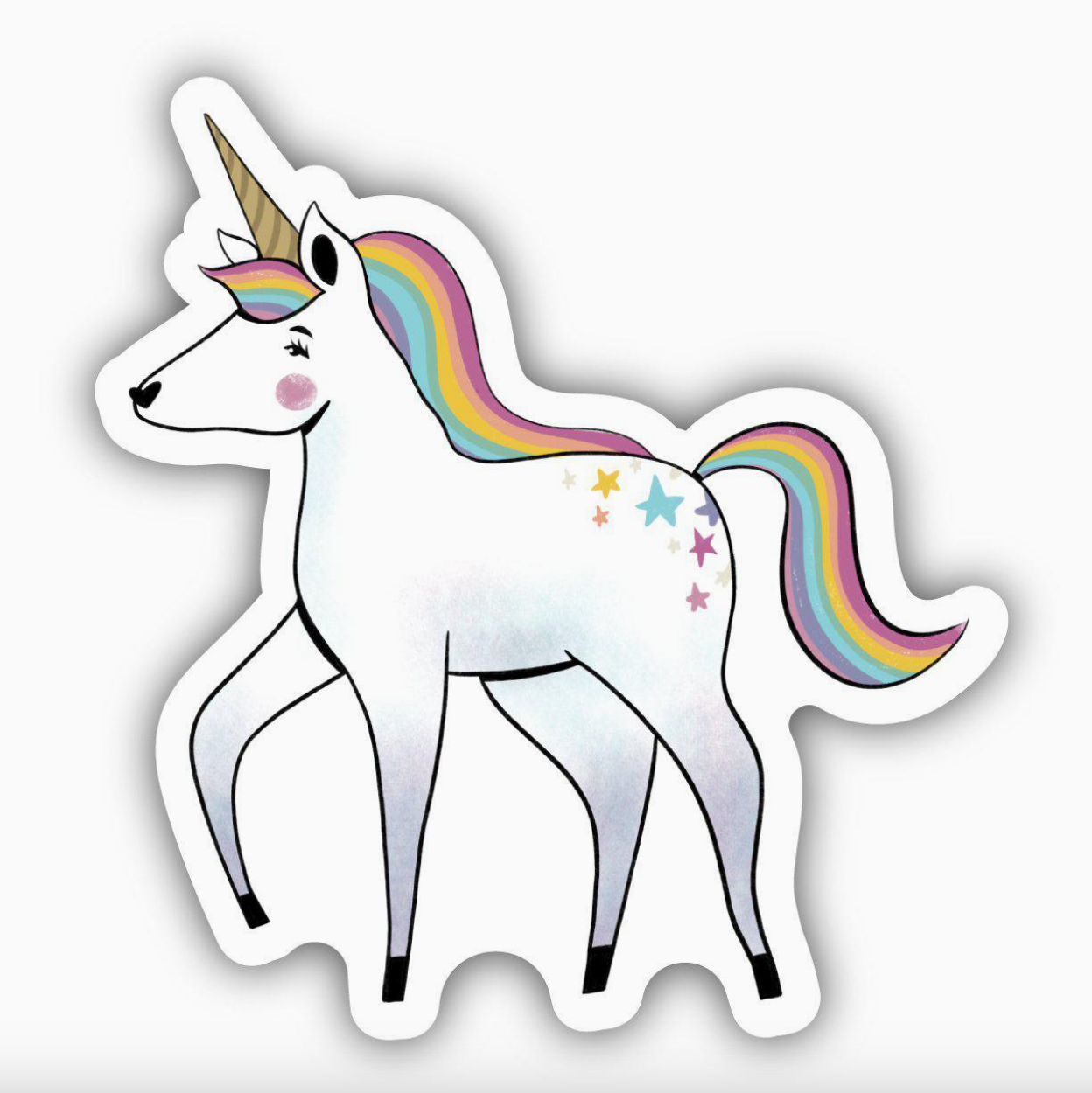 Unicorn Rainbow Mane Fairytale Sticker