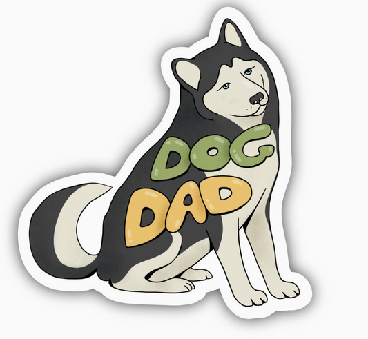 Dog Dad Lettering Sticker