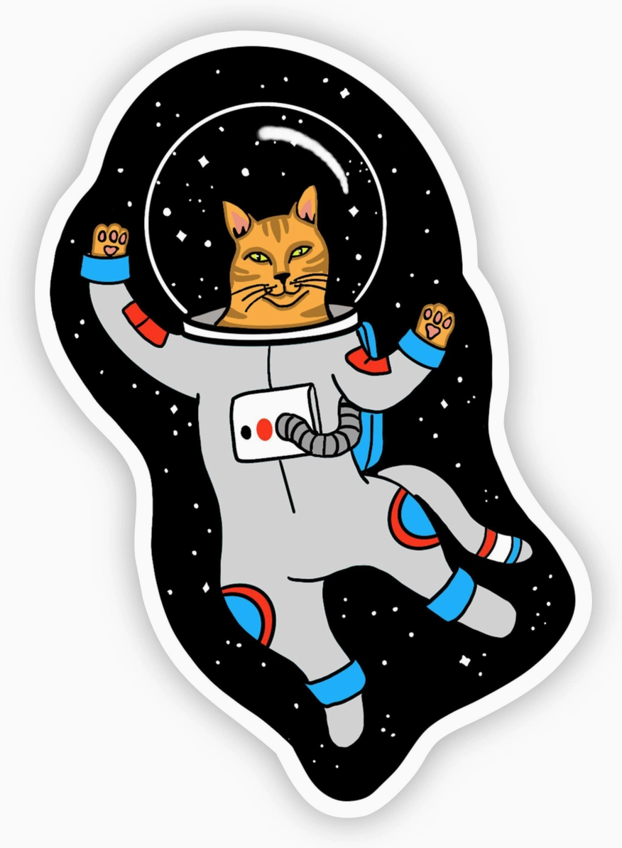 Cat Astronaut Sticker