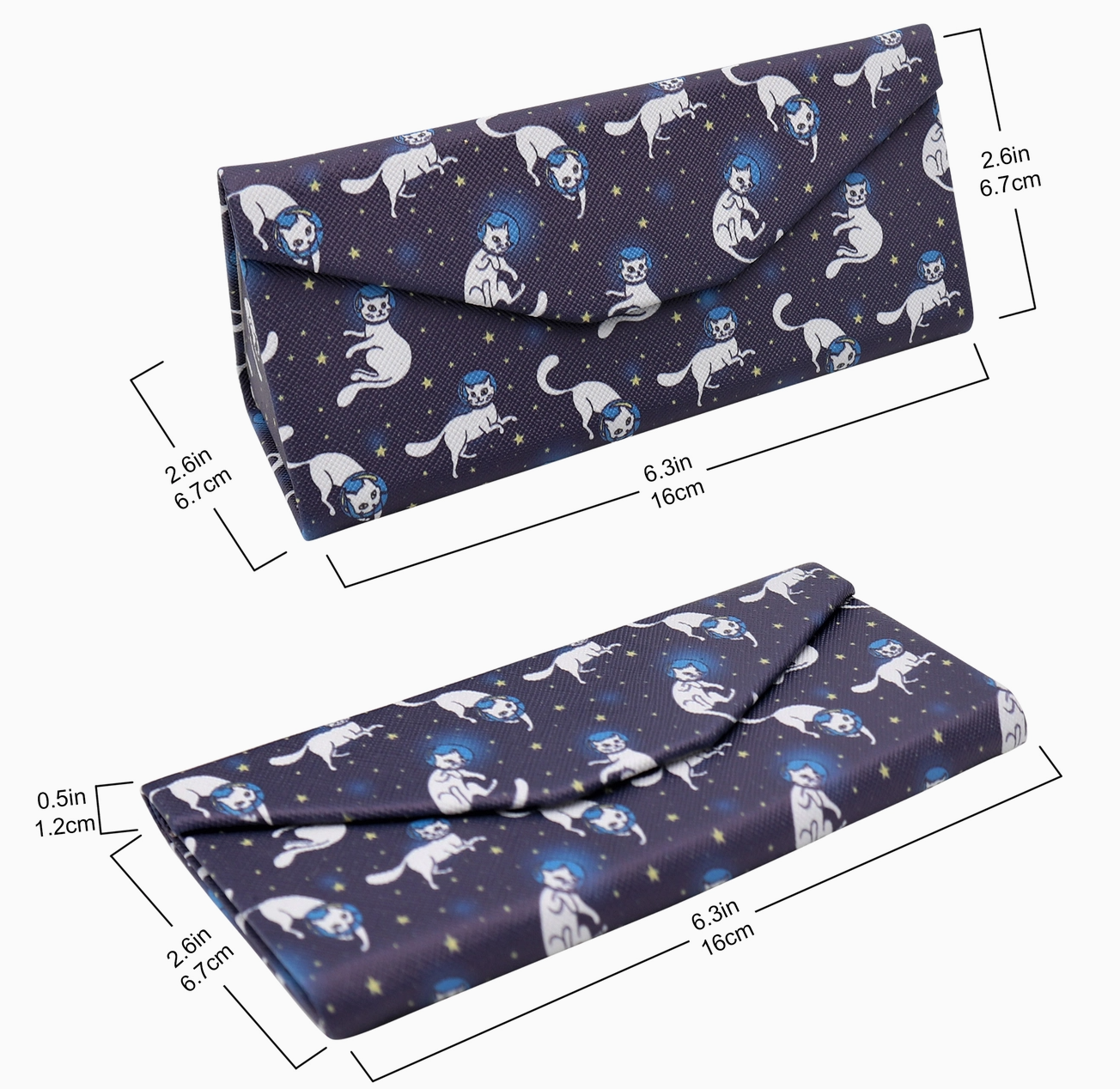 Space Cat Glasses Case